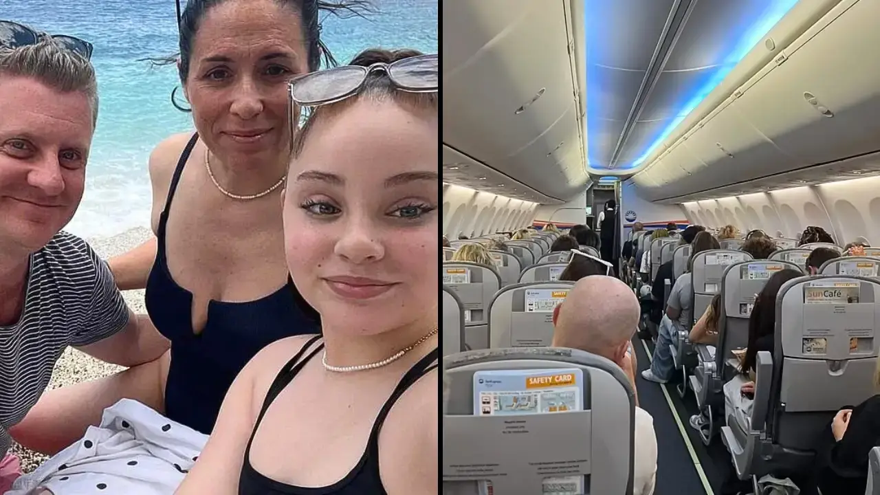 TV Star Georgie Palmer and her family were kicked off a flight for making a request to their fellow passengers.