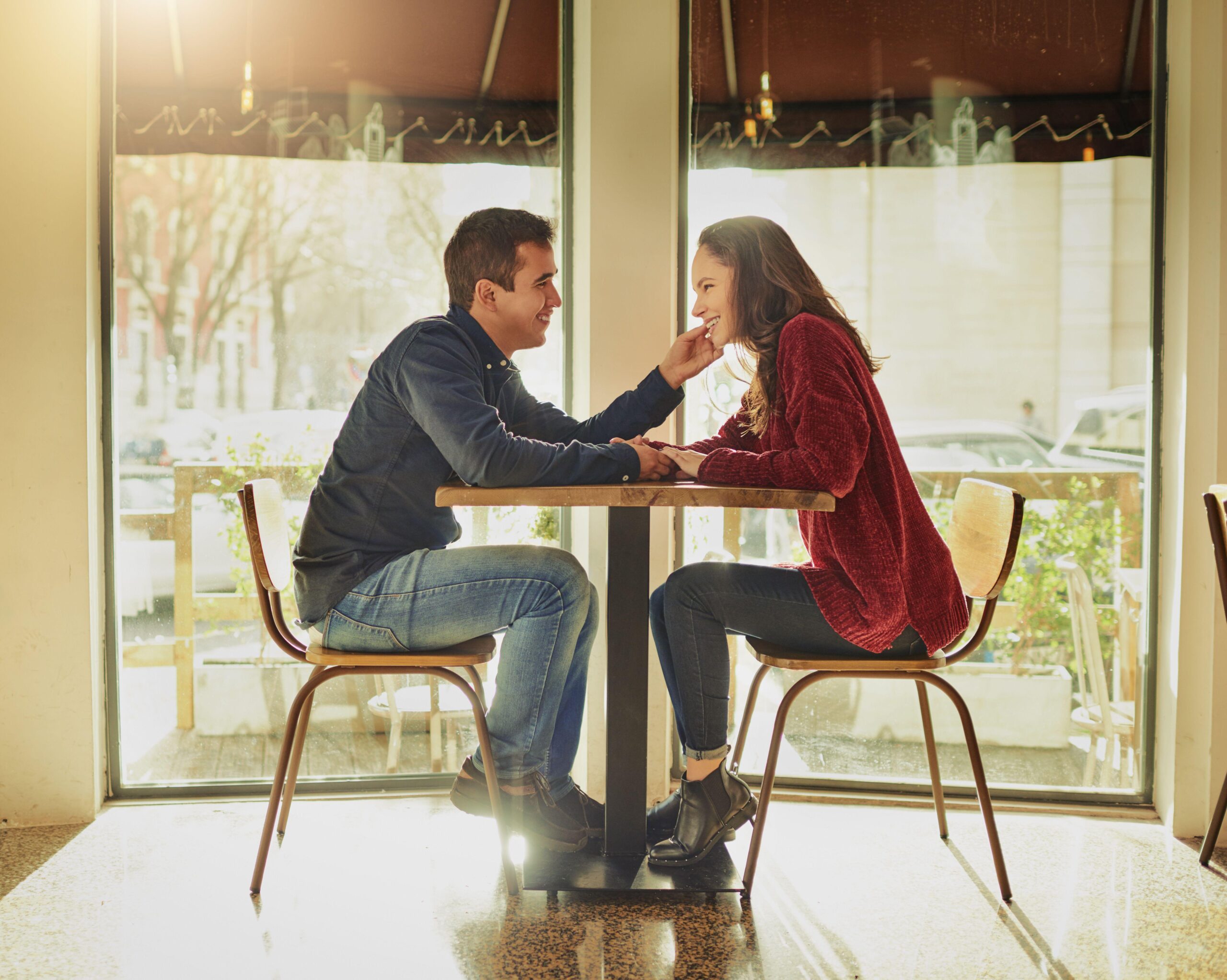 A couple on a date. 