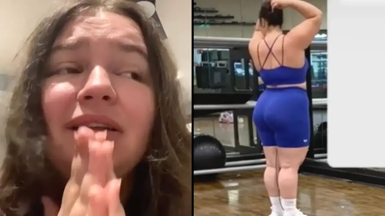 A plus-size influencer was left humiliated when she was 'laughed at in the gym for recording herself working out'. 