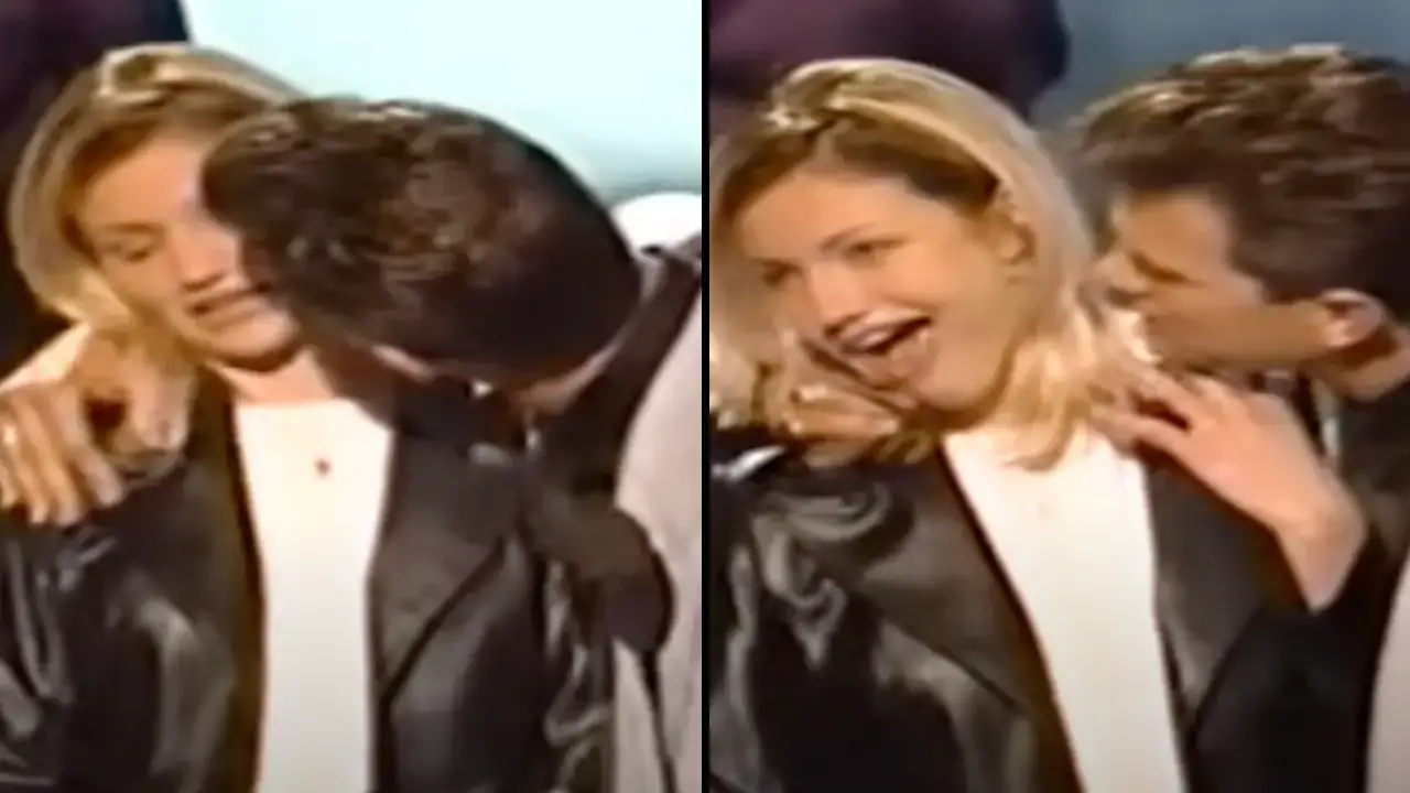 At the MTV Awards in 1995, Cameron Diaz and Chris Isaak exchanged a kiss. The footage is now leaving people cringing.