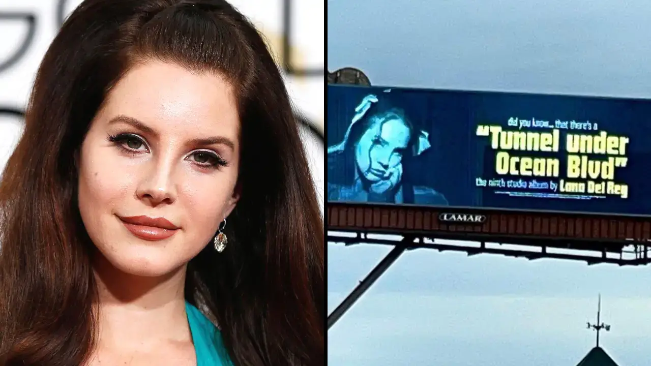 Lana Del Rey used just one billboard to promote her new album and she had it put in her ex's hometown.