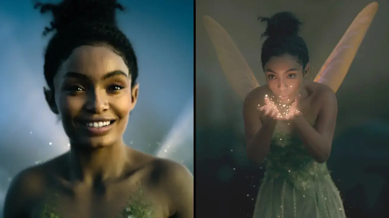 Tinker Bell fans are blasting the 'race swap' criticism surrounding Yara Shahidi following her debut as Tinker Bell in the Peter Pan trailer. 