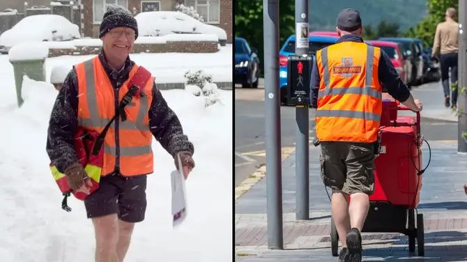 Postmen have explained why they wear shorts all year round, no matter the weather.