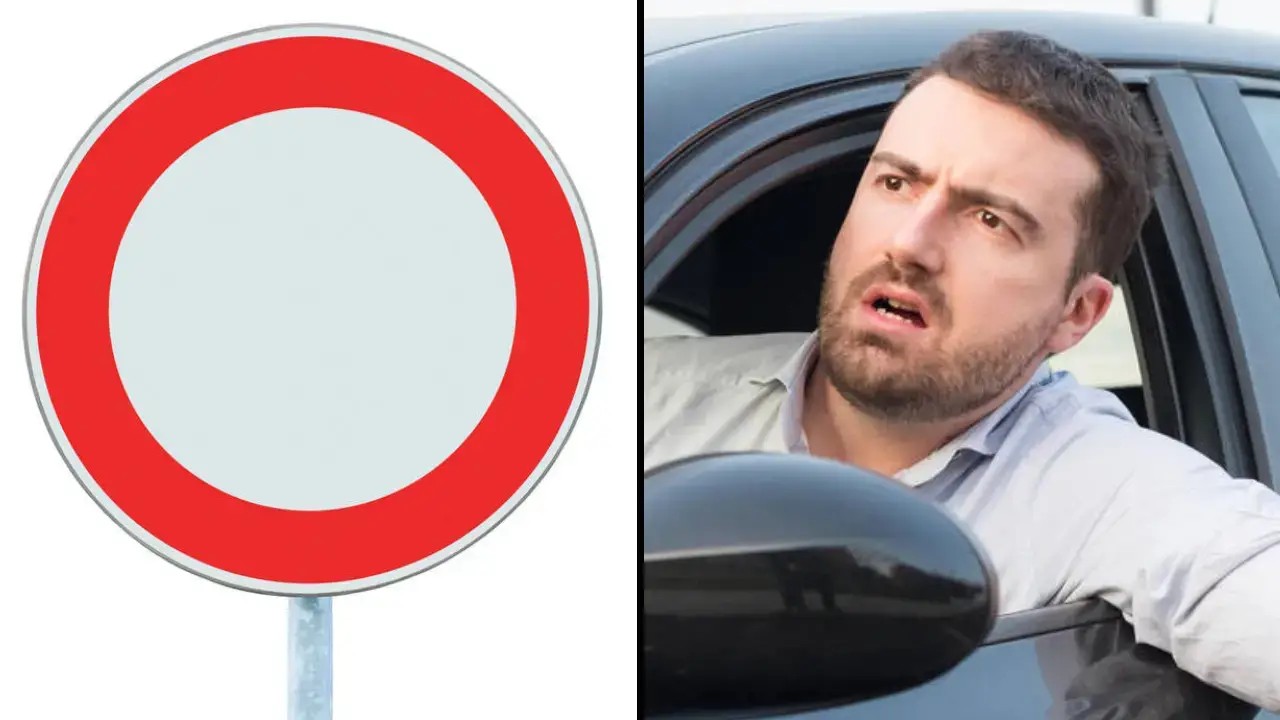 Understanding road signs is a crucial skill - and not knowing the blank red road sign could land you in pretty hot water.