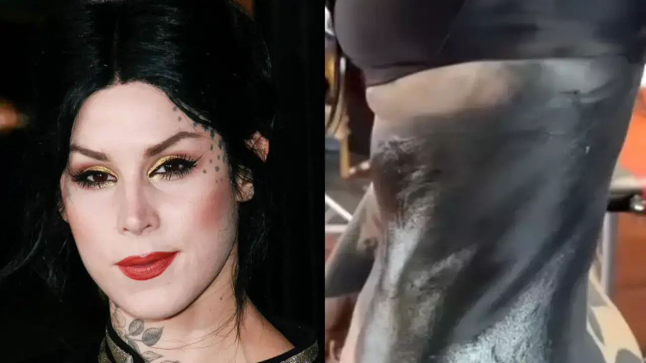 Kat Von D has revealed the amount of time it took her to black out her tattoos after converting to a new religion.