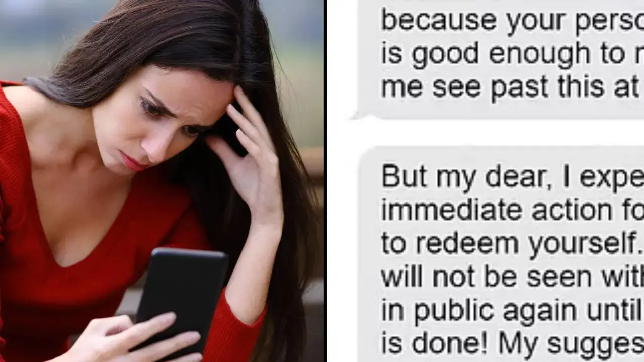 A single woman has shared a horrific text from a cruel date after she turned him down.