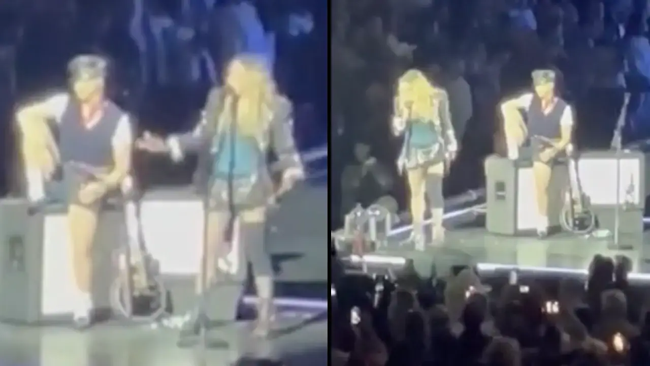 Madonna was filmed calling out a concertgoer for sitting down - before awkwardly realising the fan was in a wheelchair. 