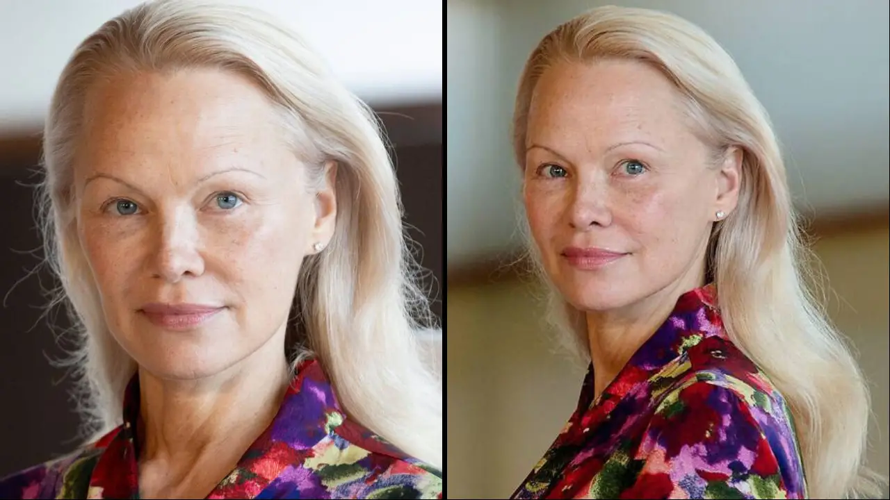 Fans have declared Pamela Anderson the 'most beautiful woman' in the world after she attended a film festival wearing no makeup.