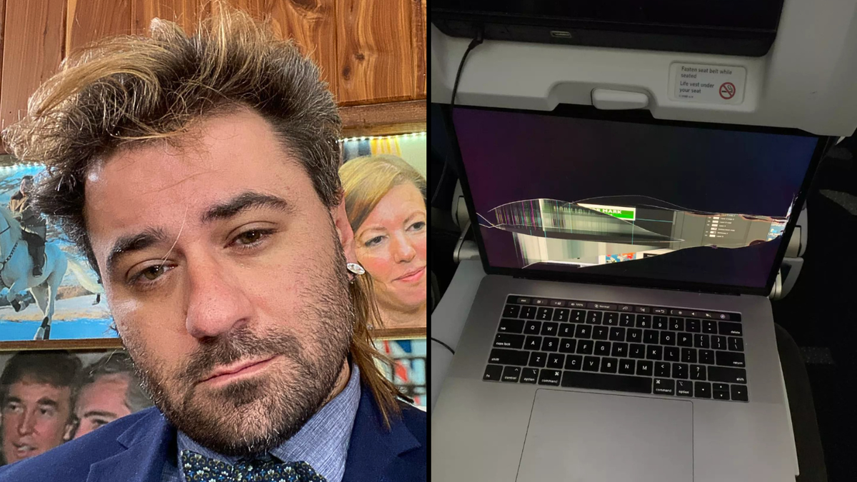 A plane passenger sparked debate after sharing how the person seated in front of him reclined their seat, causing significant damage to his laptop.