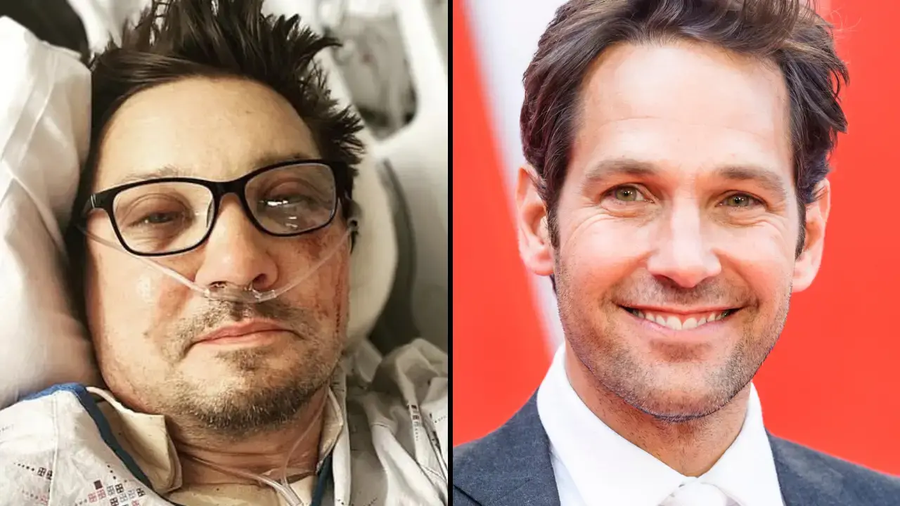 Jeremy Renner has shared the brutal video message that Paul Rudd sent him after his snow plow accident.