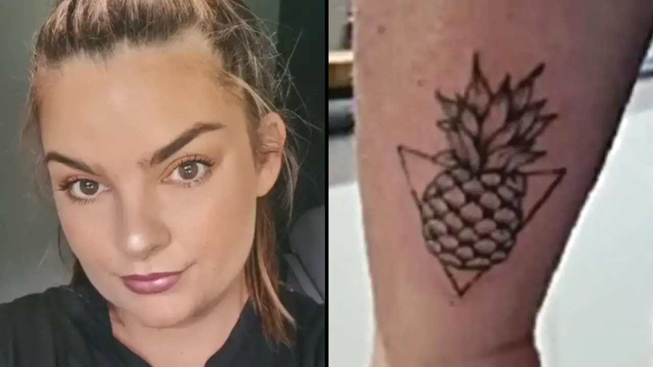 A woman got a tattoo of an upside-down pineapple, only to find out what it meant afterwards.