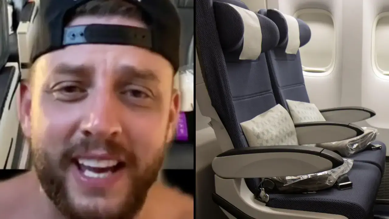 A man refused to give up his seat on a plane so that another passenger could sit next to his wife on her birthday.