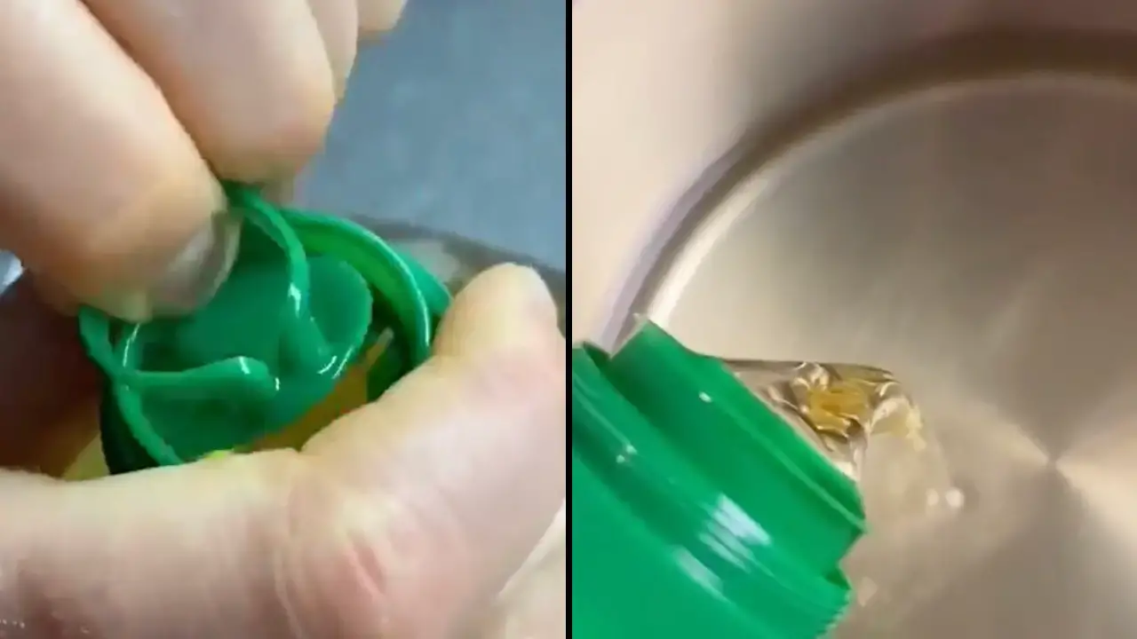 A TikTok video shares what the pull cap on cooking oil is actually for.