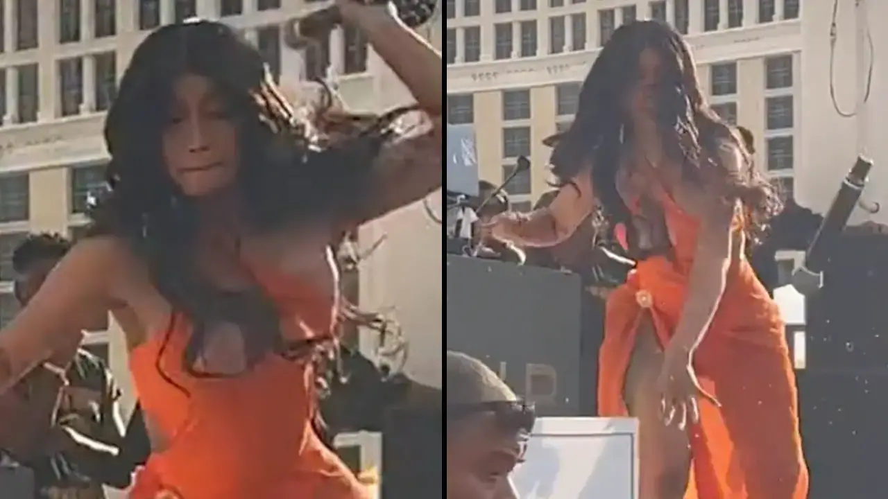 American rapper Cardi B throws her mic at a fan in a shocking viral video.