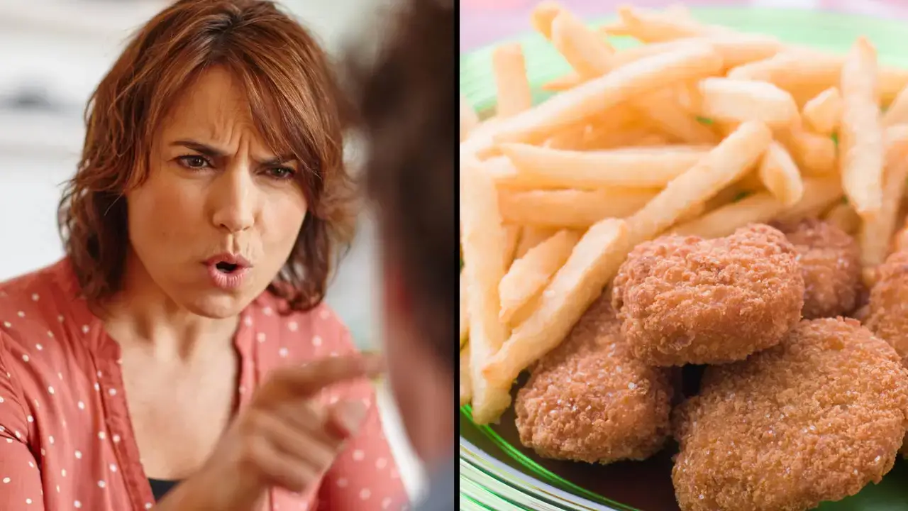 A mum has demanded her babysitter pay 'emotional damage' money after feeding her vegetarian kids chicken nuggets.