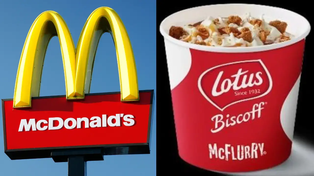 McDonald's has unveiled a new addition to its UK menu - the Lotus Biscoff McFlurry.