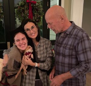 Tallulah Willis, Bruce Willis, and Demi Moore