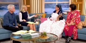 Woman on This Morning with her duvet. 