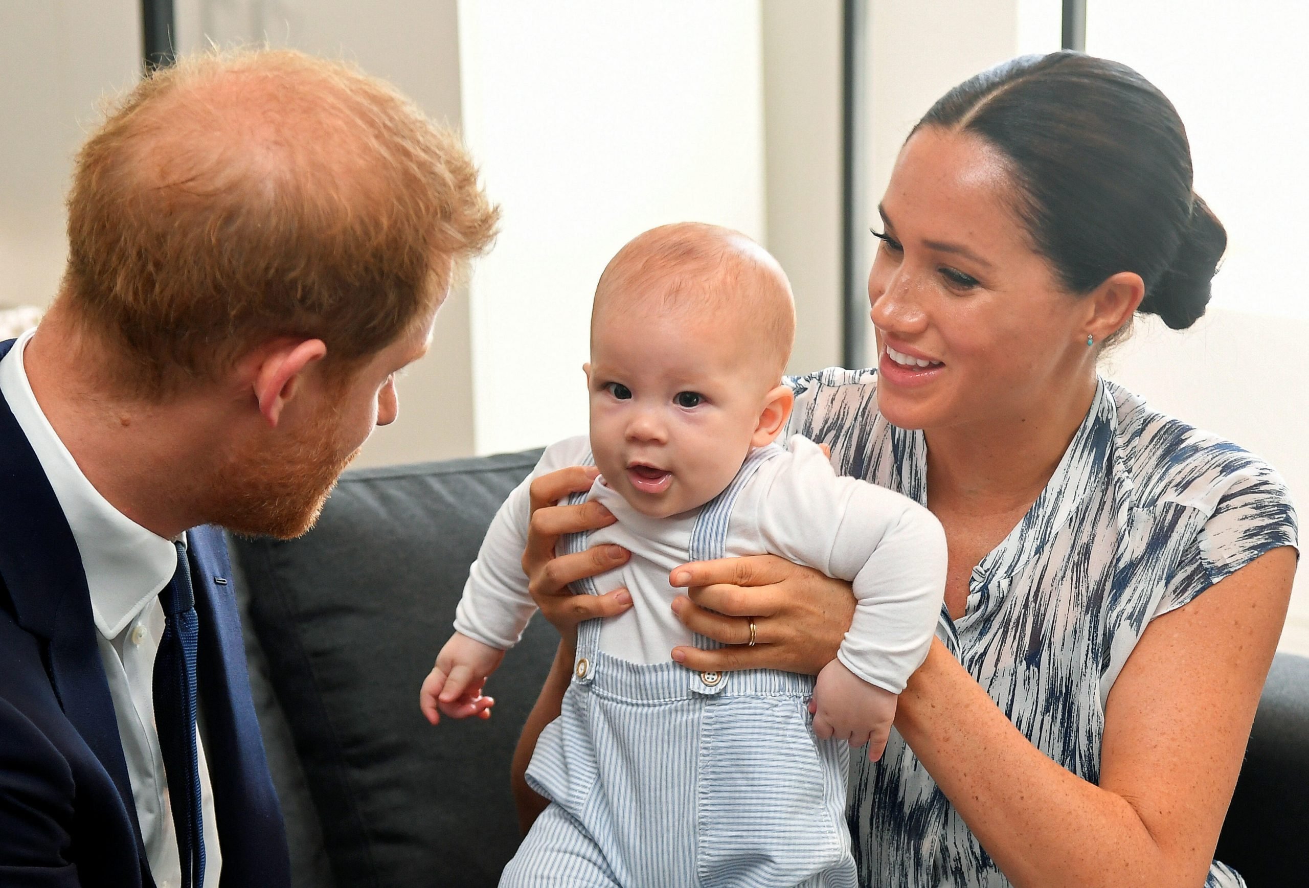 Prince Harry, Meghan Markle and Archie. 