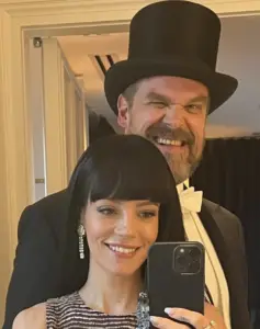 David Harbour and Lily Allen.