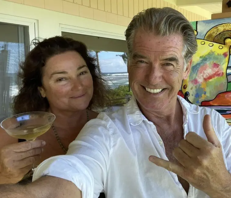 Pierce Brosnan and Keely Shaye Smith. 