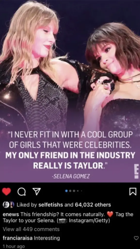 Selena Gomez says she never fit in with the 'cool groups of girls that were celebrities'. 