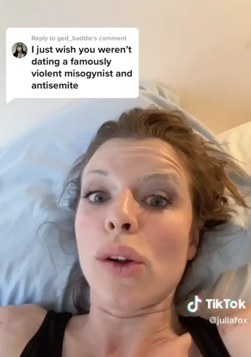 Julia Fox on TikTok.