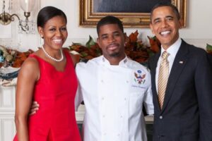 Obama Family with chef