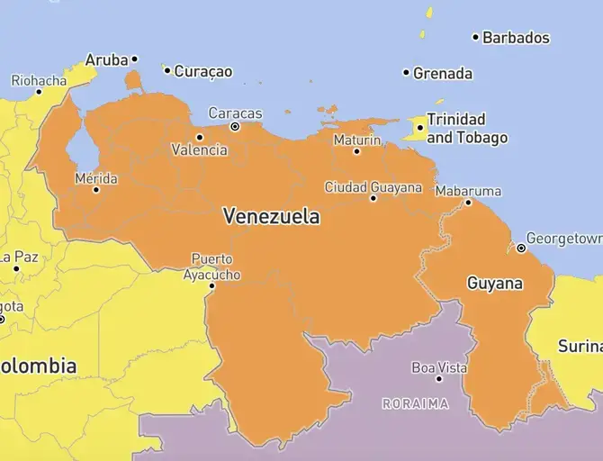 Venezuela risk map