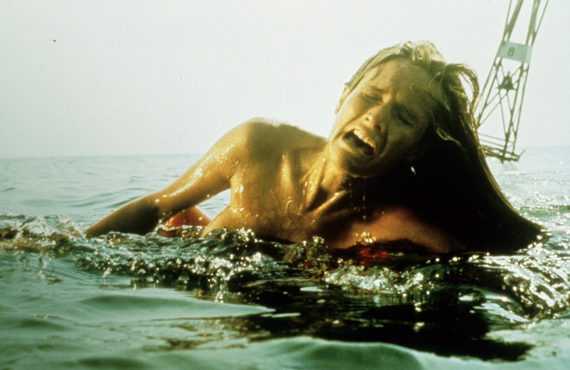 Susan Backlinie in Jaws (1975). 