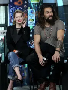 Amber Heard and Jason Momoa. 