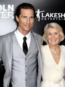 Matthew McConaughey and mom Mary.