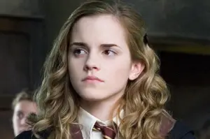 Emma Watson as Hermione Granger. 