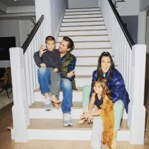 Scott Disick and Kourtney Kardashian with two of their children