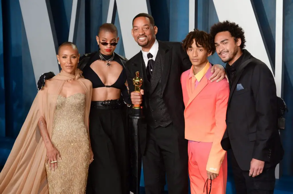 Jada Pinkett Smith, Willow Smith, Will Smith, Jaden Smith and Trey Smith