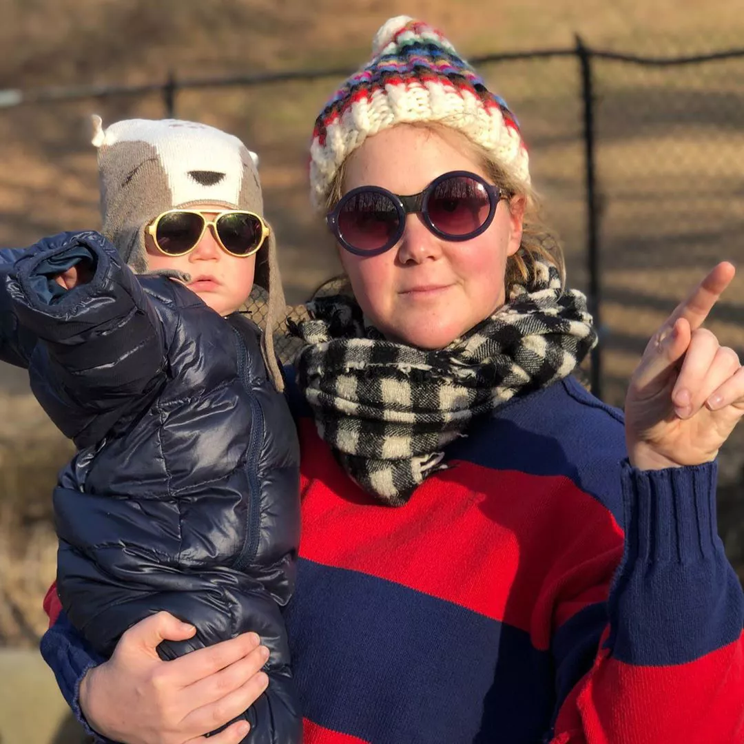 Amy Schumer and son.