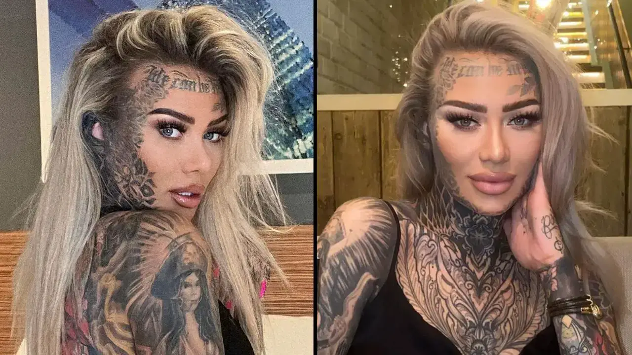 Becky Holt, dubbed 'Britain's most tattooed woman', has covered up her ink and looks completely different.