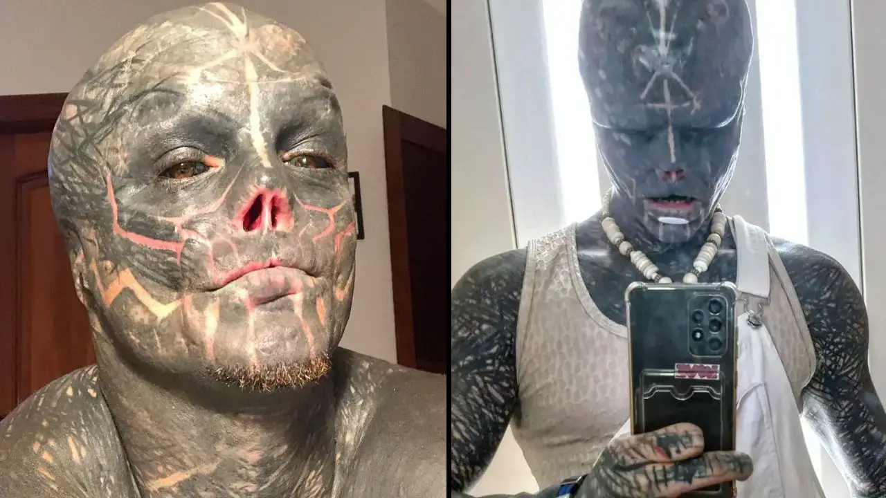 'Black Alien', aka Anthony Loffredo, has shared an extreme 'new look' and fans have been left divided.