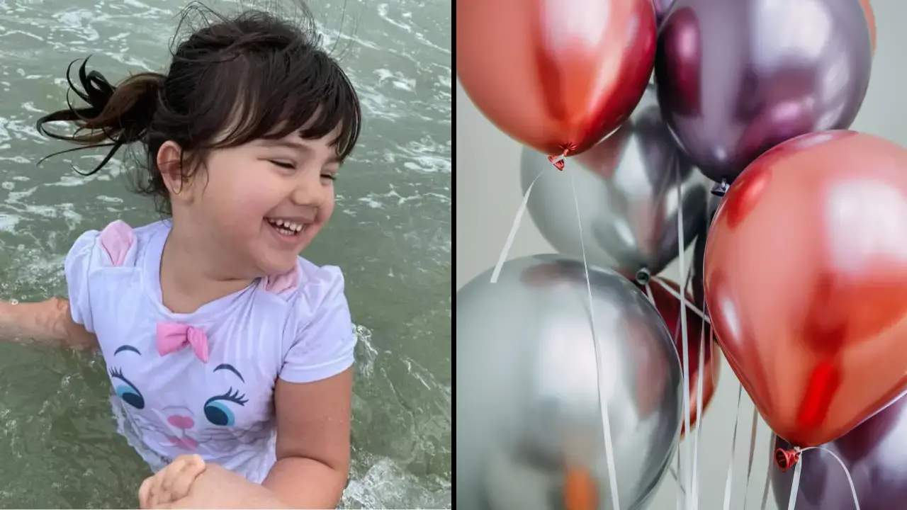 A mother has issued a warning regarding birthday balloons after her seven-year-old daughter tragically passed away while playing with them.