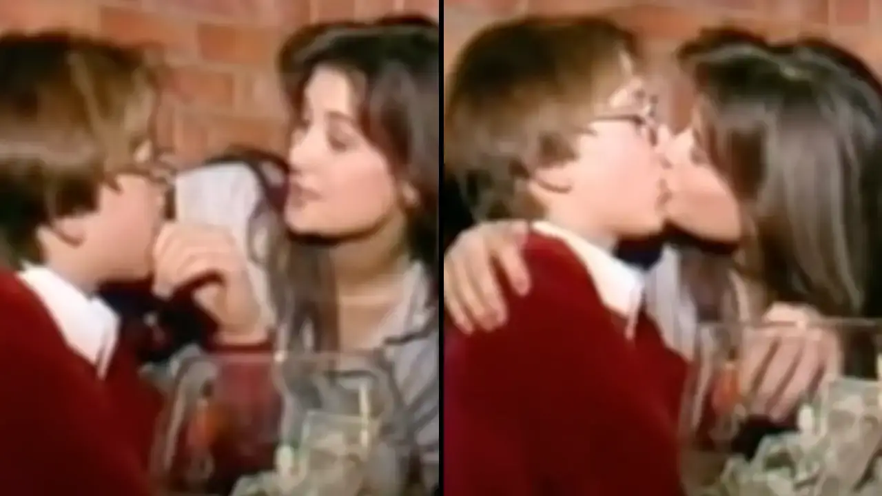 Footage of Demi Moore kissing a 15-year-old boy has left people cringing.