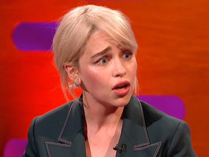 Emilia Clarke on Graham Norton's show.