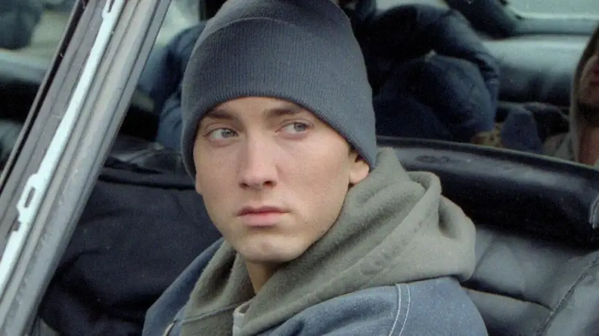 Eminem in 8 Mile. 