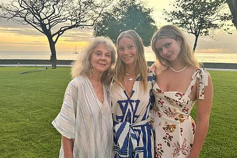 Blythe Danner, Apple Martin, and Gwyneth Paltrow.