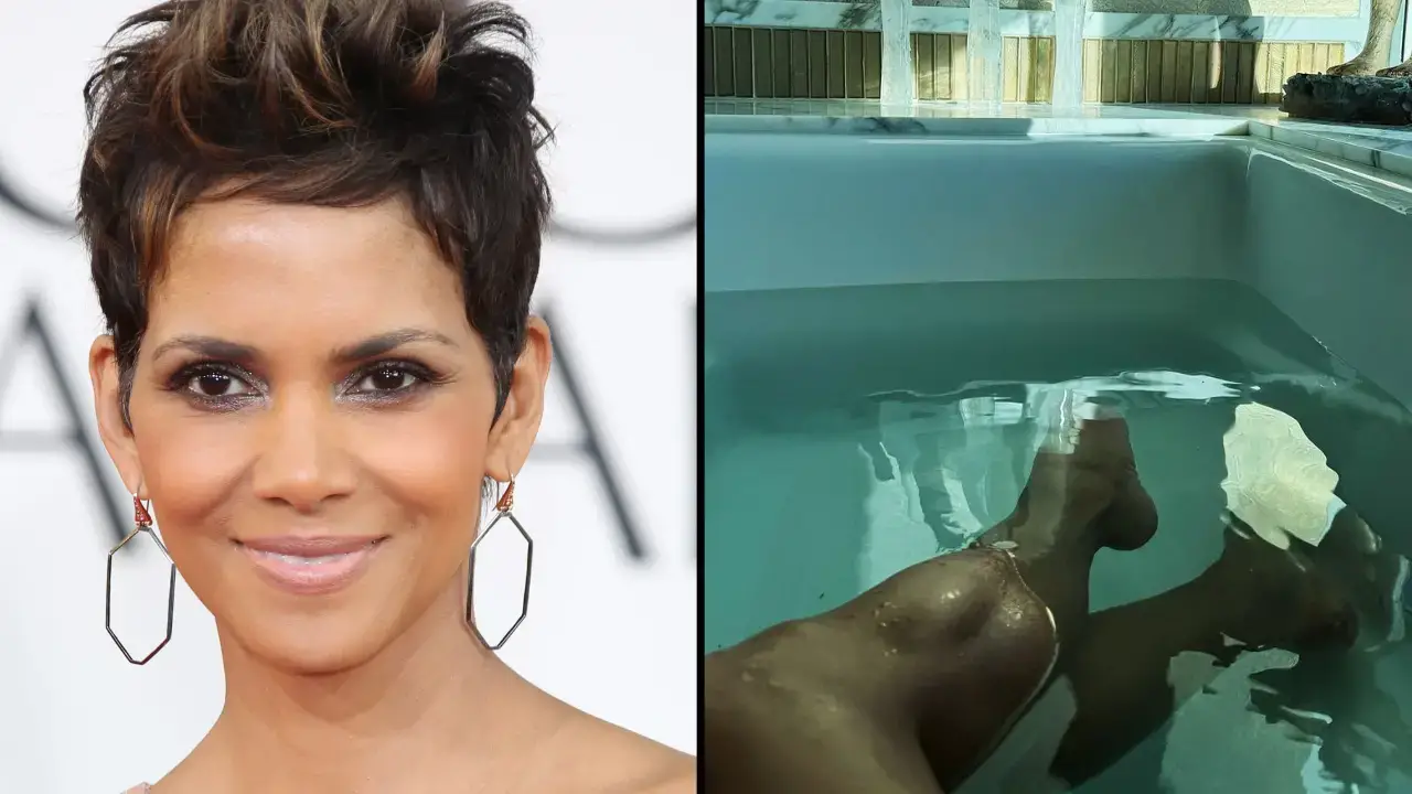 Halle Berry fans have been left disturbed after spotting a creepy detail in her recent bathtub photo.