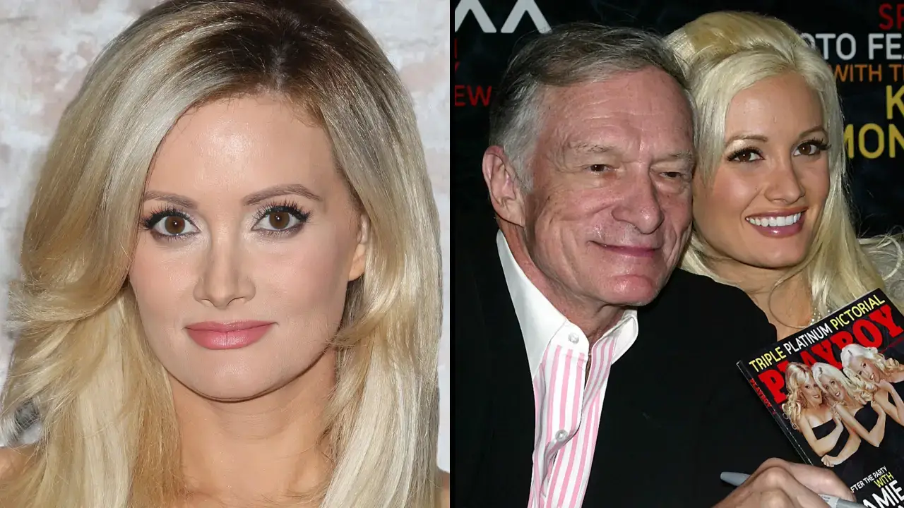 Holly Madison and Hugh Hefner.