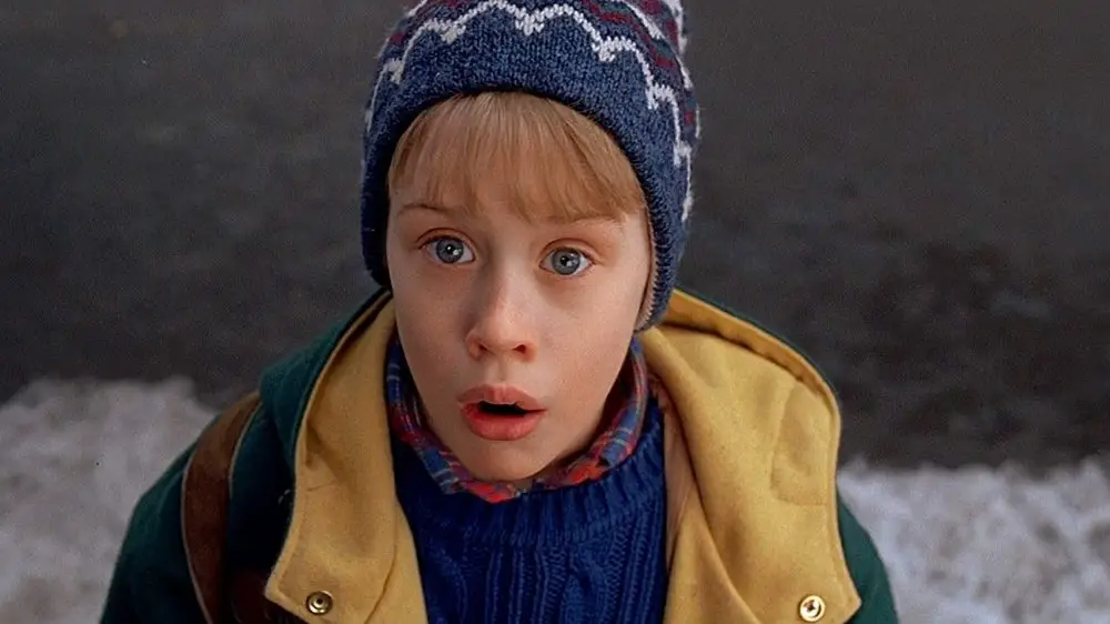 Macaulay Culkin as Kevin in Home Alone. 