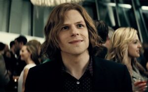 Jesse Eisenberg as Lex Luthor. 