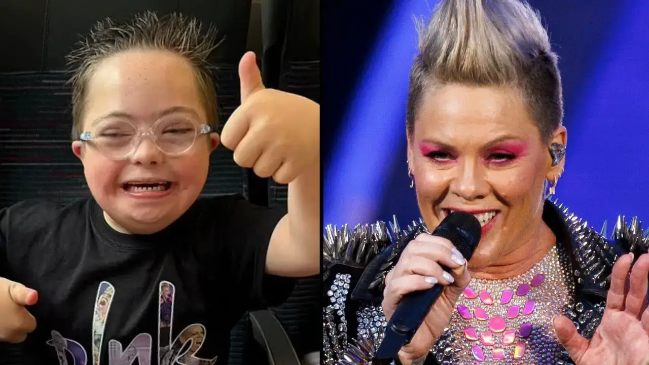 A mom claims she and her young son who has Down's syndrome were 'treated like criminals' at Pink's concert.