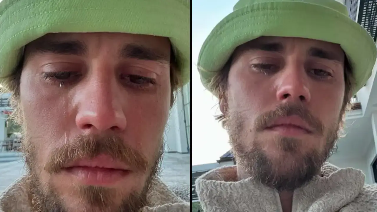 Fans have been left concerned after Justin Bieber posted a video of himself crying online.