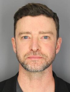 Justin Timberlake mugshot.